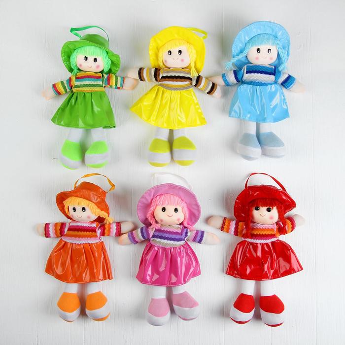Мягкая игрушка «Кукла», платье в полоску, цвета МИКС - фото 1905310786