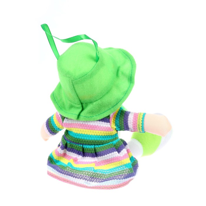 Мягкая игрушка «Кукла», в платье в полоску и шляпке, цвета МИКС - фото 1884686265