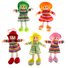 Мягкая игрушка «Кукла», в платье в полоску и шляпке, цвета МИКС - фото 3785176