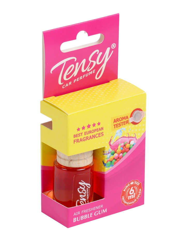 Ароматизатор в машину Tensy, в бутылочке, 6 мл, бабл гам, ТВ-09 - Фото 1