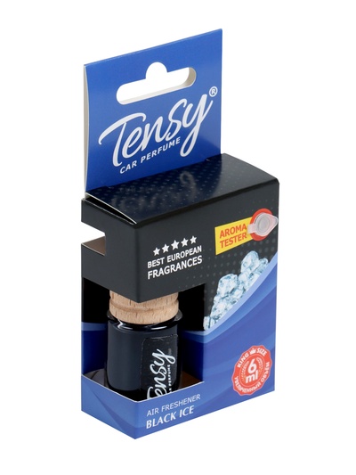 Ароматизатор в машину Tensy, чёрный лед, бутылочка, 6 мл, ТВ-11
