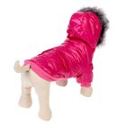 Куртка для собак с кармашками, размер S (ДС 25 см, ОГ 38 см, ОШ 31 см), розовая - Фото 3