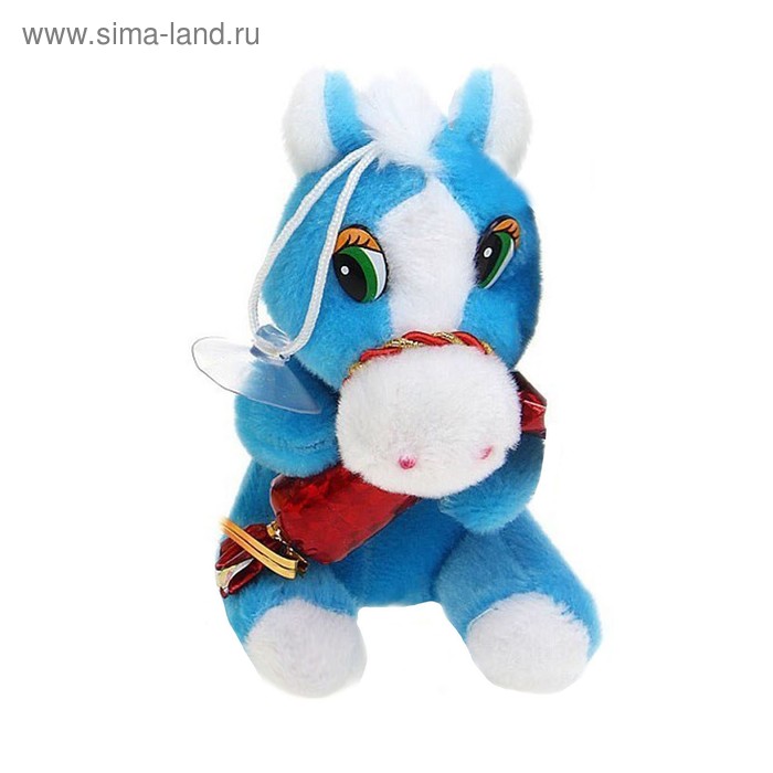 Мягкая игрушка присоска "Лошадь" с конфетой, цвета Микс - Фото 1