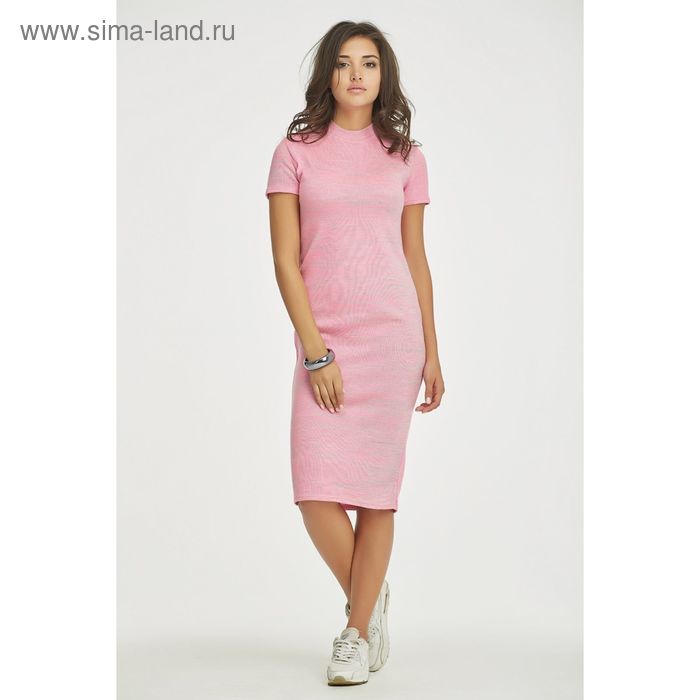Платье-свитер женское, размер 40, цвет меланж розовый - Фото 1