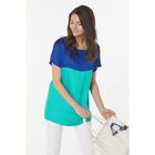 Блуза женская, размер 42, цвет синий/зелёный - Фото 1