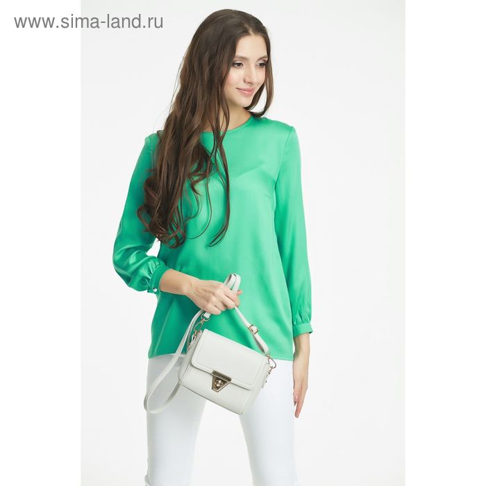Блуза женская, размер 44, цвет зелёный - Фото 1