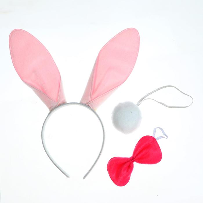 Карнавальный набор «Кролик», три предмета: хвост, ободок, бант - Фото 1