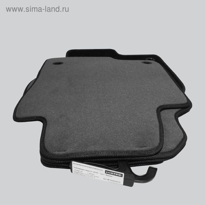 Коврики в салон для Seat Altea минивэн 2004-2015, 4 шт., текстиль "Comet-Lux", серый - Фото 1