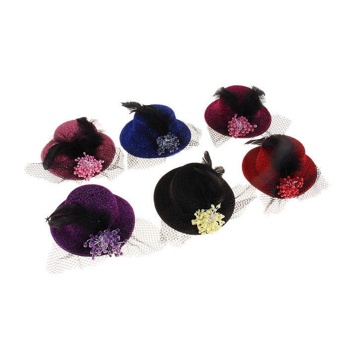 Карнавальный зажим шляпка 