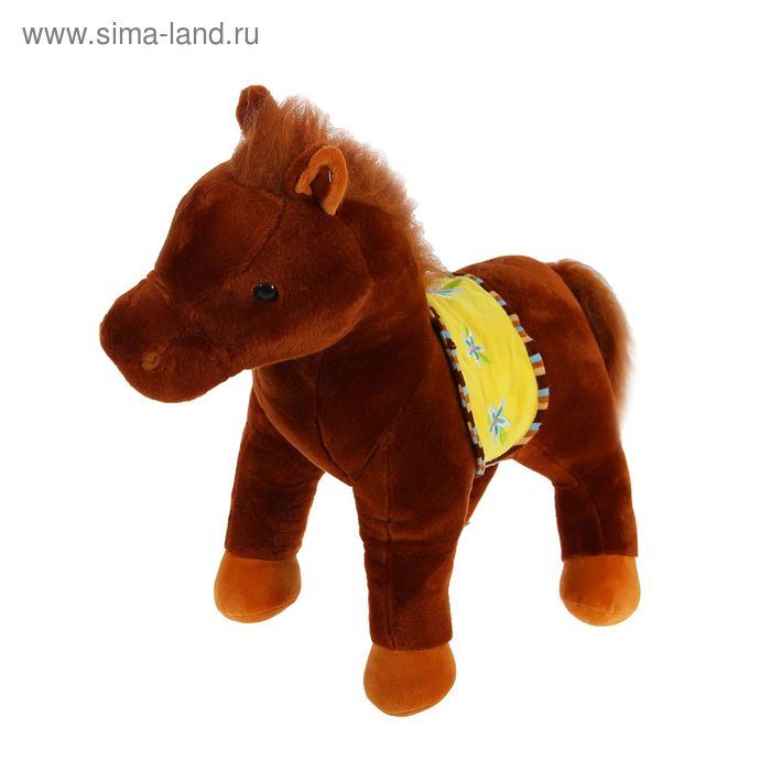 Мягкая игрушка "Лошадь в седле с цветочком", цвета МИКС - Фото 1