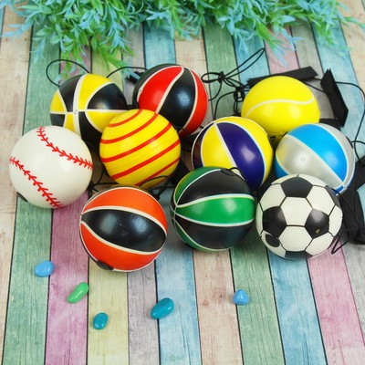 Мяч детский мягкий «Спорт», на резинке, 6.3 см, МИКС