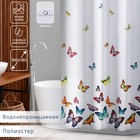 Штора для ванны Доляна «Бабочки», 180×180 см - фото 17412804