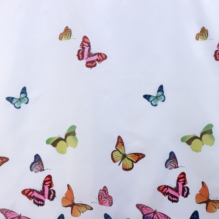 Штора для ванны Доляна «Бабочки», 180×180 см - фото 1908329634