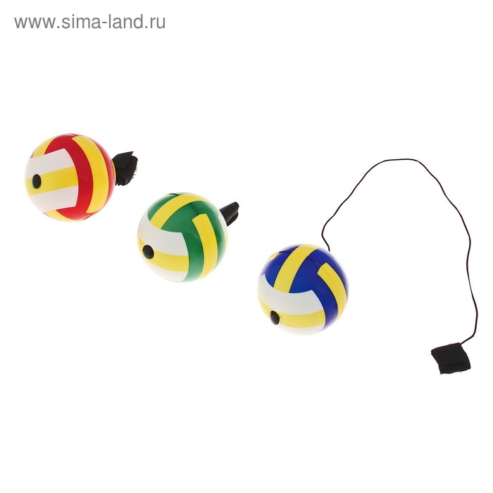 Мяч на резинке "Волейбол", цвета МИКС - Фото 1