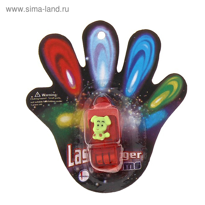 Насадка на пальцы световая, с игрушкой , цвета МИКС - Фото 1