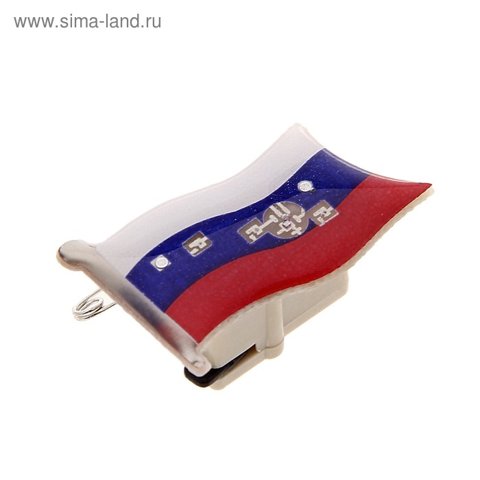 Карнавальный значок световой "Флаг России" - Фото 1