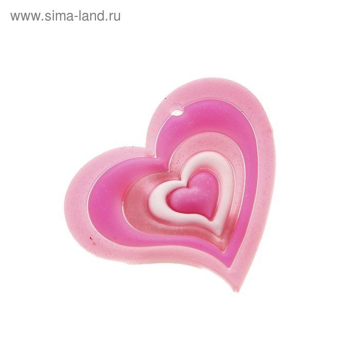 Карнавальный значок световой "Сердечко в сердце" - Фото 1