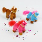Мягкая игрушка-присоска "Лошадь" тесьма с камнем цвета МИКС - Фото 2
