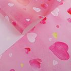 Бумага упаковочная глянцевая "Розовые сердечки", 50 х 70 см - Фото 1