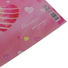 Бумага упаковочная глянцевая "Розовые сердечки", 50 х 70 см - Фото 2