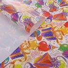 Бумага упаковочная глянцевая "С праздником", 50 х 70 см - Фото 1