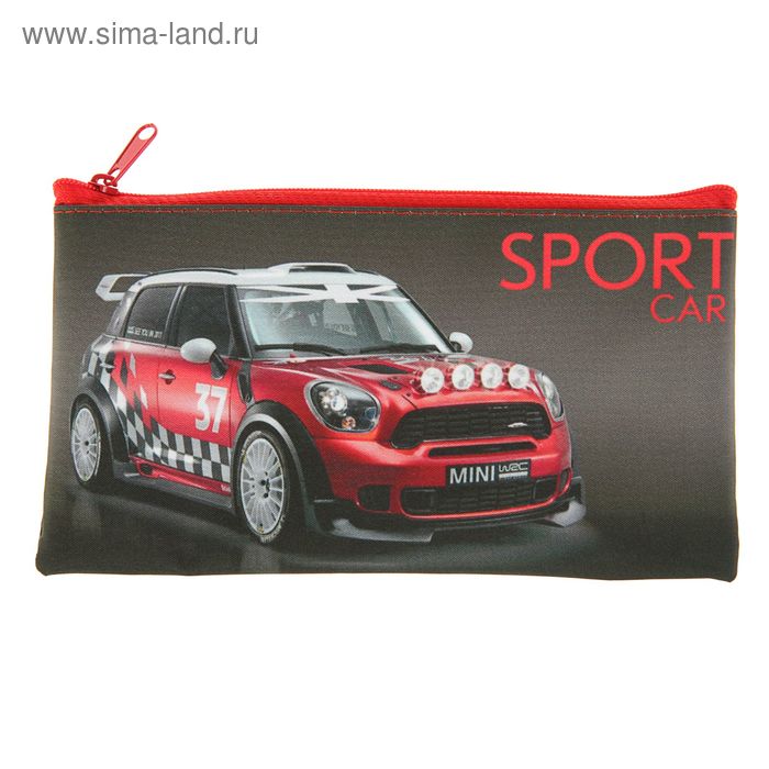 Пенал_ мягкий 1 отд. плоский 105*195 ПМП 01-20 дев, Sport car mini - Фото 1