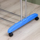 Сушилка для белья напольная 3-х уровневая Доляна, 75(126)×64×170 см, рабочая длина 16 м, на колёсах, нержавеющая сталь - Фото 8