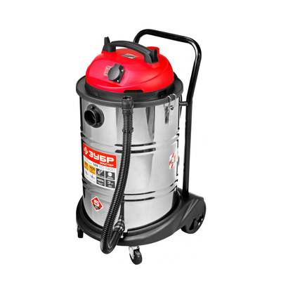 Пылесос строительный «ЗУБР» ПУ-60-1400 М4, 60 л, 1400 Вт, сухая и влажная уборка