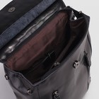 Рюкзак мол L-1013, 26*10*32, отдел с перег на молнии, 3 н/кармана, черный - Фото 5