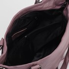 Сумка женская на молнии, отдел с перегородкой, 3 наружных кармана, цвет пудра - Фото 5