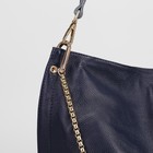 Сумка женская, отдел на молнии, наружный карман, длинный ремень, цвет синий - Фото 4