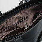 Сумка женская, отдел с перегородкой, наружный карман, длинный ремень, цвет чёрный - Фото 5