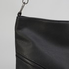 Сумка женская, отдел с перегородкой, 3 наружных кармана, длинный ремень, цвет чёрный - Фото 4