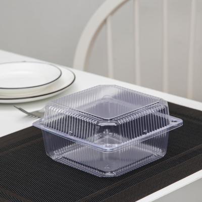 Контейнер пластиковый одноразовый «Ракушка» УТ34, 15,2×15,2×8,2 см, внутренний 13×13×8,3 см, прозрачный