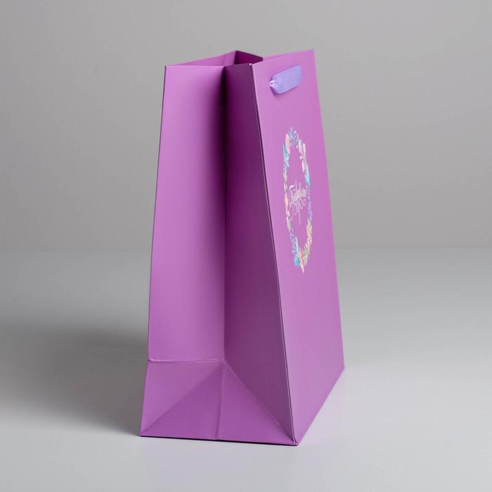 Пакет подарочный ламинированный вертикальный, упаковка, «Поздравляю!», ML 23 х 27 х 11,5 см - фото 1884797417