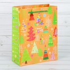 Пакет ламинированный вертикальный «Чудесные ёлочки», 11 × 14 × 5 см - Фото 1