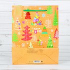 Пакет ламинированный вертикальный «Чудесные ёлочки», 11 × 14 × 5 см - Фото 3
