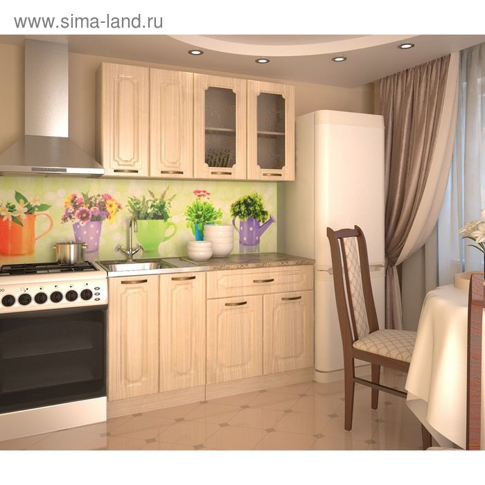 Кухонный гарнитур «Премьера 4», 1400×1570 мм, цвет грецкий орех/берёза - Фото 1