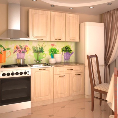 Кухонный гарнитур «Премьера 8», 1300×1570 мм, цвет акация