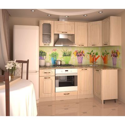 Кухонный гарнитур «Премьера 12 а», правый, 2000×1100 мм, цвет грецкий орех