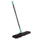 Швабра для мытья пола плоская Доляна, двусторонняя насадка из микрофибры 43×13 см, телескопическая ручка 75-120 см - Фото 1