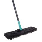 Швабра для мытья пола плоская Доляна, двусторонняя насадка из микрофибры 43×13 см, телескопическая ручка 75-120 см - Фото 2