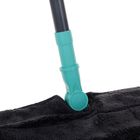 Швабра для мытья пола плоская Доляна, двусторонняя насадка из микрофибры 43×13 см, телескопическая ручка 75-120 см - Фото 3