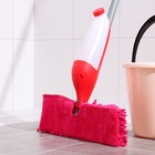 Швабра для мытья пола с распылителем Доляна, двусторонняя насадка из микрофибры 40×14 см, металлическая ручка 125 см, МИКС - Фото 5