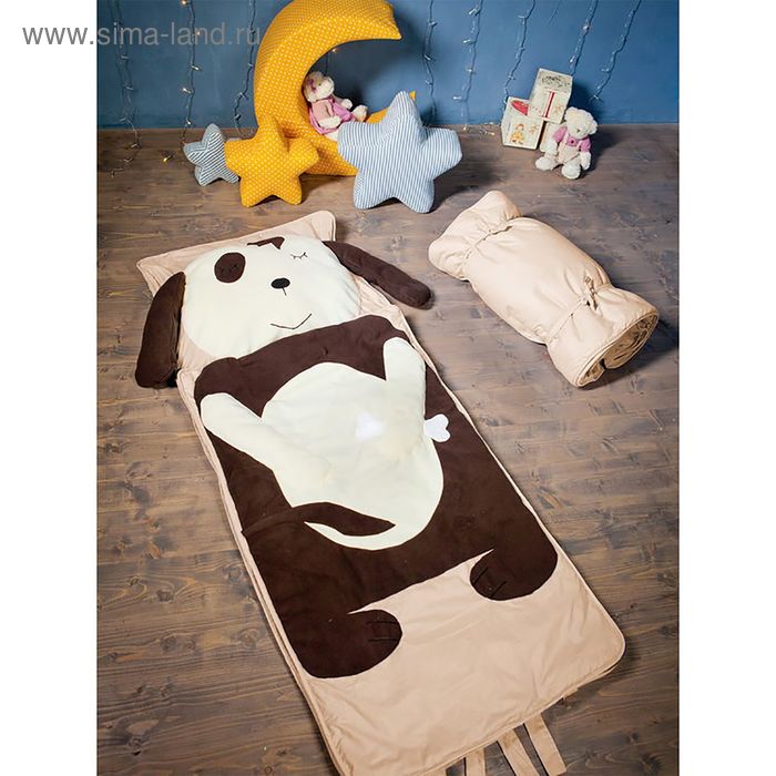 Спальный мешок "Пёс Барбос" на молнии, размер 60х120 см (S), флис/синтепух/хлопок - Фото 1