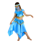 Карнавальный костюм "Восточная красавица. Лейла", повязка, топ, юбка, цвет голубой, р-р 34, рост 134 см - Фото 2