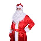 Карнавальный костюм "Дед Мороз искристый", атлас, шуба, шапка, варежки, борода, мешок, р-р 52-54 - Фото 2