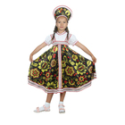 Русский народный костюм "Хохлома", платье, кокошник, цвет чёрный, р-р 32, рост 122-128 см - Фото 1