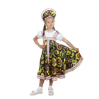Русский народный костюм "Хохлома", платье, кокошник, цвет чёрный, р-р 32, рост 122-128 см - Фото 2