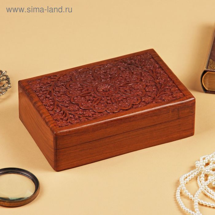 Шкатулка резная «Между ветками», 7×15×23 см, дерево - Фото 1